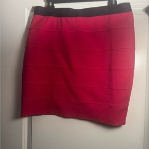 BCBGMaxAzria Black and Red Pencil Skirt